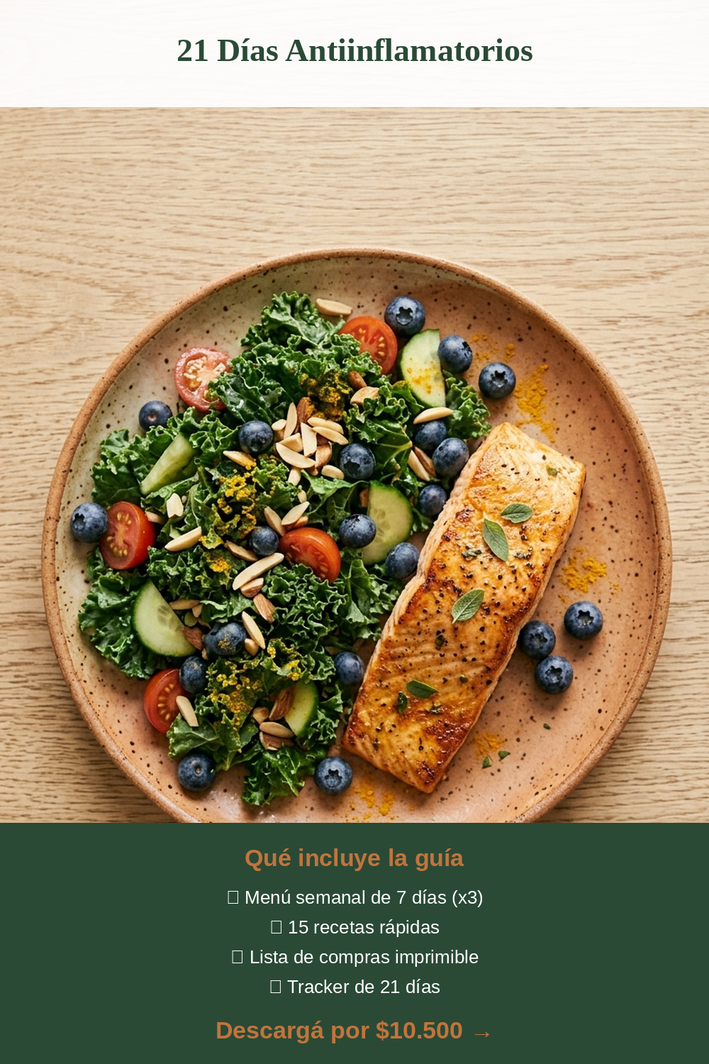Pin contenido - Qué incluye la guía antiinflamatoria 21 días