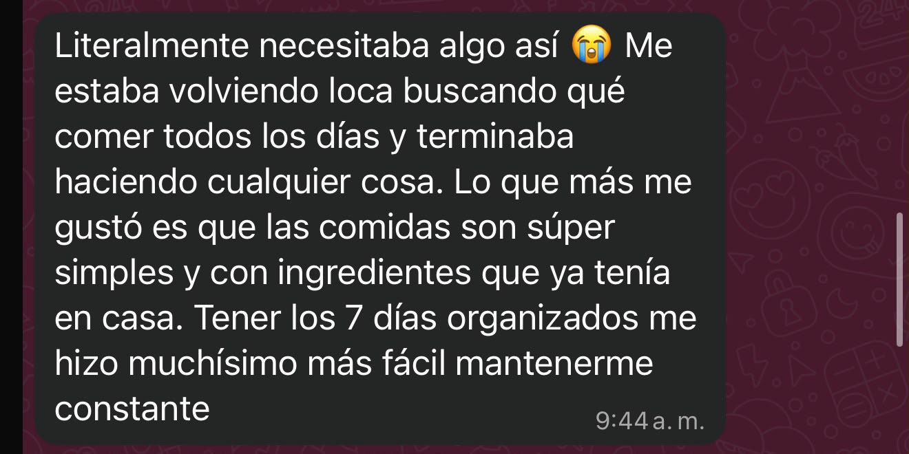 Testimonio de WhatsApp de Micaela